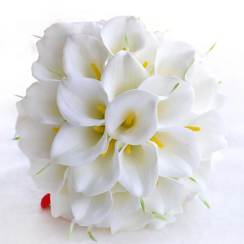 wedding bridal bouquet white yellow  (6)