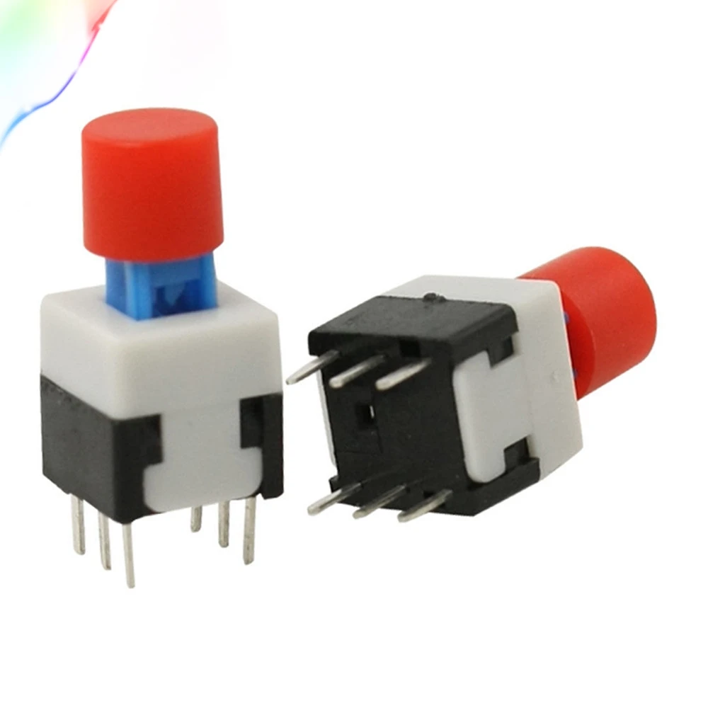 10 Pcs Panel PCB Tact Tactile Push Button Switch Momentary 8 x 8mm 15mm w Cap | Строительство и ремонт