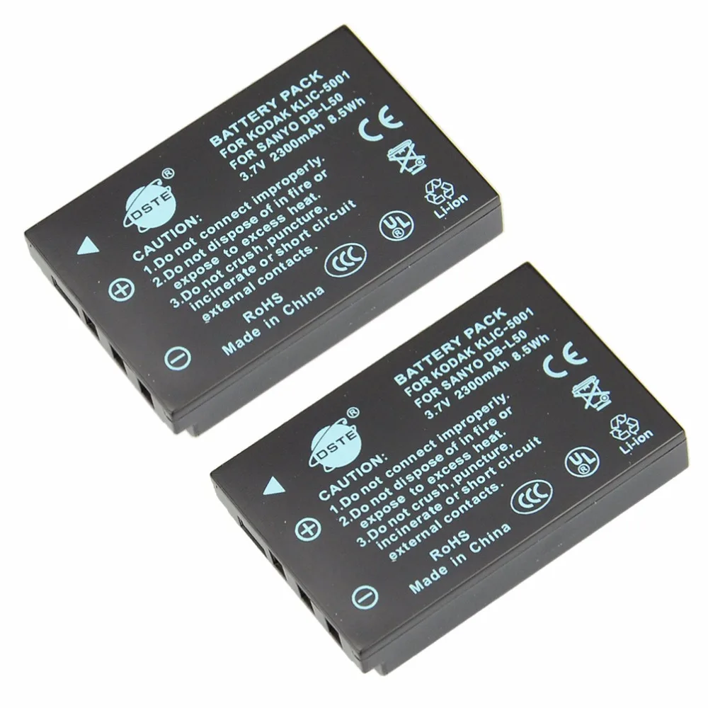 

DSTE 2PCS KLIC-5001 Rechargeable Battery For KODAK EasyShare P880 EasyShare z730 EasyShare Z7590 EasyShare Z760 Camera