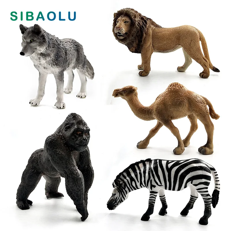 Figurine Lion Zèbre Chimpanzé Simulation De Loup Venu Modèle Animal Décoration Intérieure Mini Fée Accessoires De Décoration Jouets Aliexpress