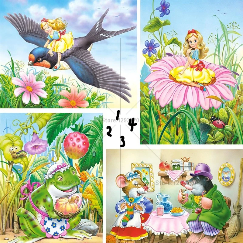 

100% Full DIY 5D Diamond Painting cartoon Cross Stitch Diamond Embroidery Patterns rhinestones Diamond Mosaic