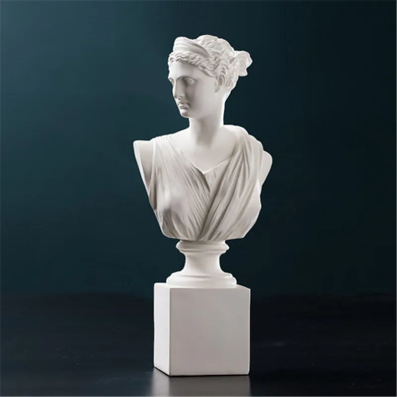 Римская мифологическая Венера статуэтку богини Aphrodite Художественная Скульптура Смола ремесленник украшения для дома R938 - Цвет: Белый