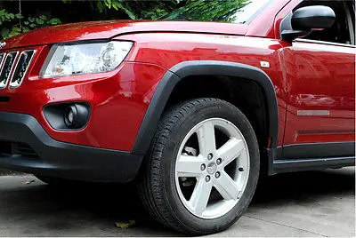 

High Quality!Black Fender Flares Wheel Arch 10pcs for JEEP COMPASS 2011 - 2015