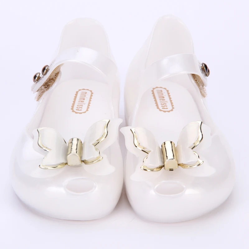 Мини Мелисса бабочка детская обувь Детские прозрачные сандалии мягкая подошва принцесса девушка новые летние сандалии для девочек