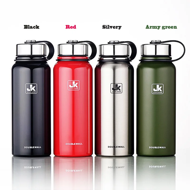 

Vieruodis 1100ml Stainless Steel Thermos Portable Large Capacity Vacuum FlaskTravel Sports Water Bottle With Handle