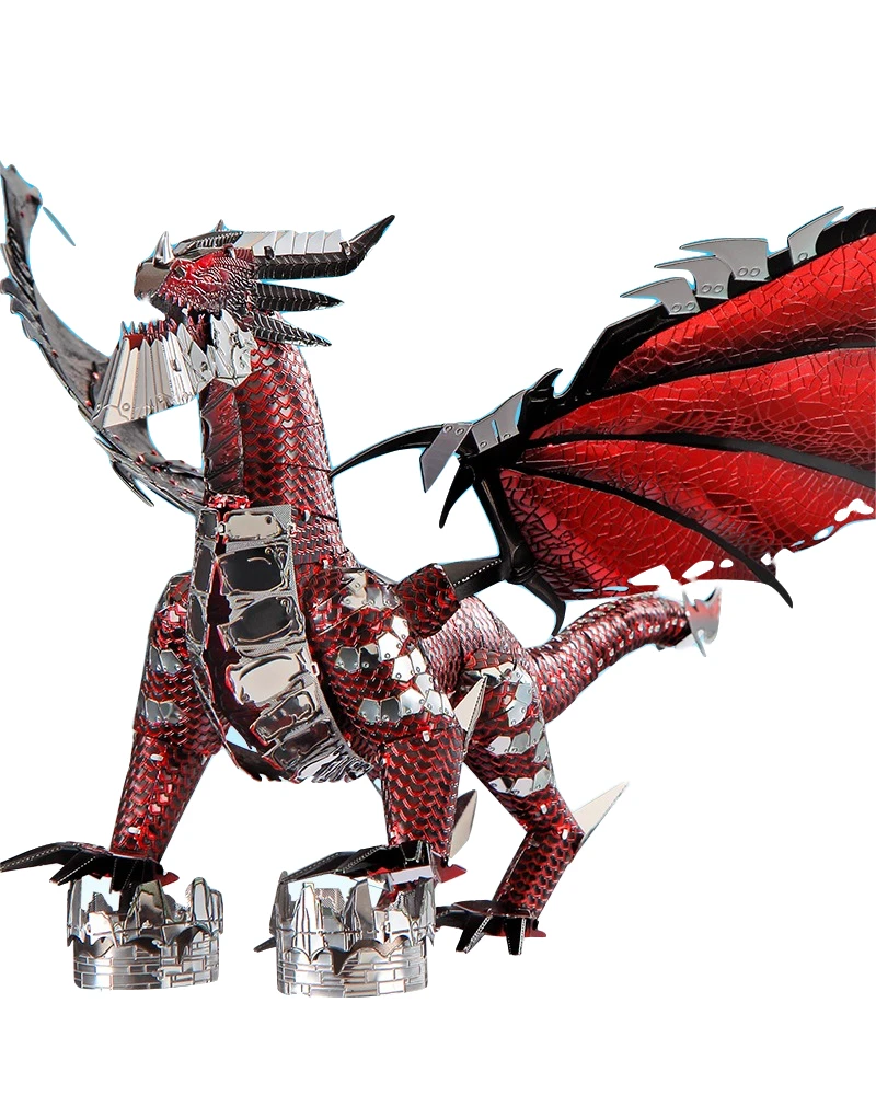 

2019 Piececool 3D Metal Puzzle The Black Dragon DIY Laser Cut Puzzles Jigsaw Model For Adult Children Kids Educational Toys