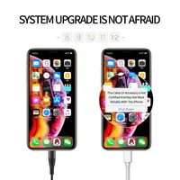 כבל usb עבור iphone USAMS LED כבל USB עבור iPhone XS 8 7 6 6S פלוס 5S SE X XR בכבלים Fast טעינה כבל כבל נתונים חוט לתאורה מטען לאייפון (5)