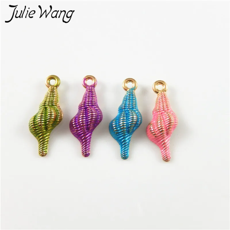 Julie Wang 16 шт. зеленые фиолетовые розовые синие Разноцветные Оптовые эмалевые сплав