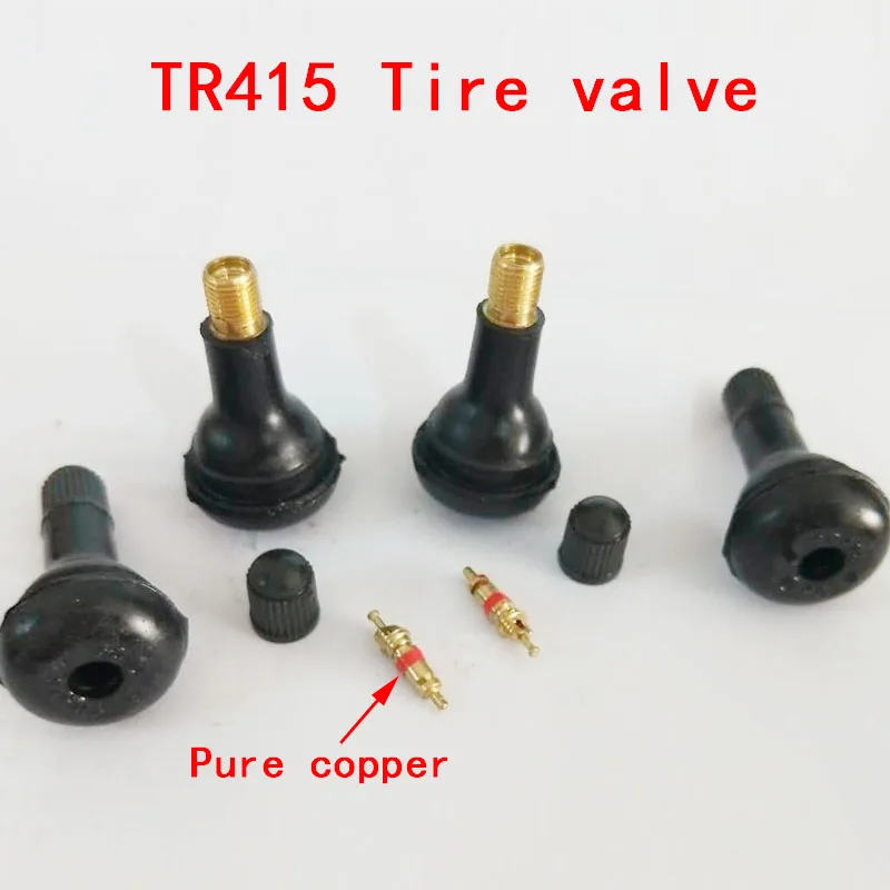 50pcs valve en caoutchouc Tr413 / 414 Pneu de voiture Soupape à