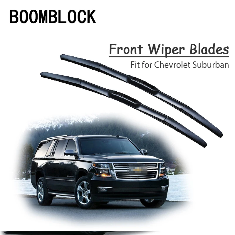 BOOMBLOCK 2pc Car Windshield Rubber Wiper Blades Arm Kit For Chevrolet Suburban 2017 2016 2000
