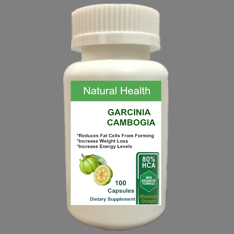 500MG 100 CAPSULES 100% PURE GARCINIA CAMBOGIA EXTRACT 80% HCA Diet Pills Weight Loss Fat Burner