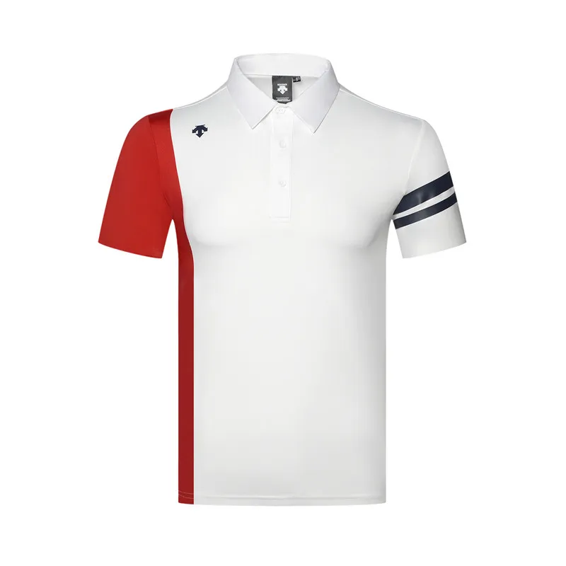 الرجال الرياضية قصيرة الأكمام DESCENTE الغولف تي شيرت 3 ألوان جولف الملابس S-XXL في اختيار الترفيه قميص جولف شحن مجاني