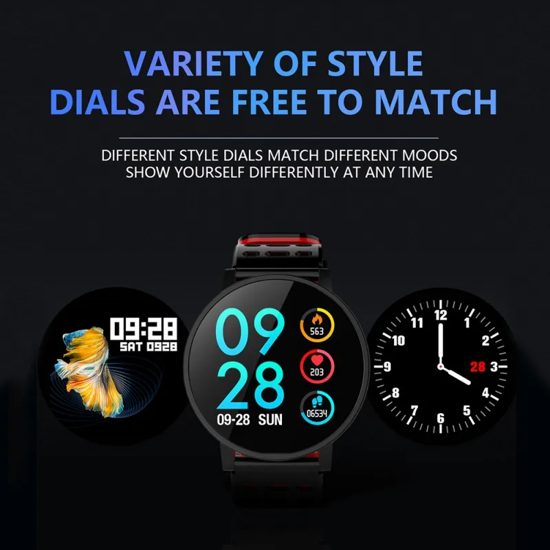 T3 Round Color Screen Smart Wristband Waterproof Health Monitoring Intelligent Sports Wristband Call Message Reminder