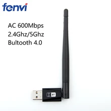 Двухдиапазонный 600 Мбит/с беспроводной USB Realtek RTL8821CU Wifi адаптер Bluetooth 4,0 2,4G/5 ГГц сетевая карта с антенной для настольного ПК
