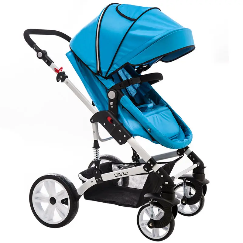

Baby Stroller Can Sit And Lie The High Landscape Four Wheel Shock Proof Ultra Wide Two-way Baby Cart And General Umbrella Carts