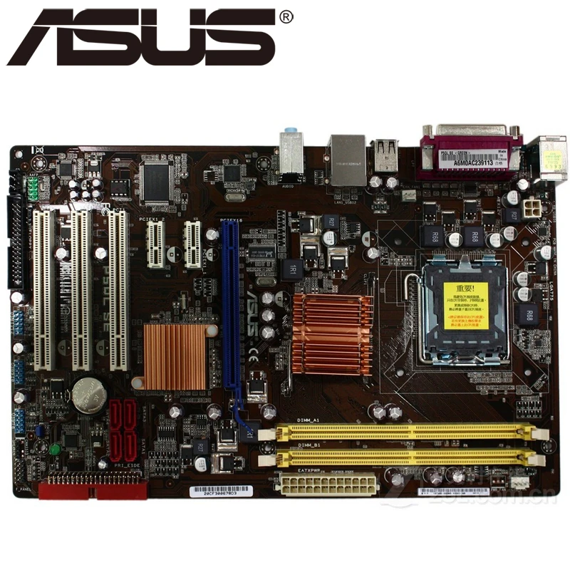 Asus P5QL SE настольная материнская плата P43 Socket LGA 775 Q8200 Q8300 DDR2 8G ATX UEFI BIOS оригинальная