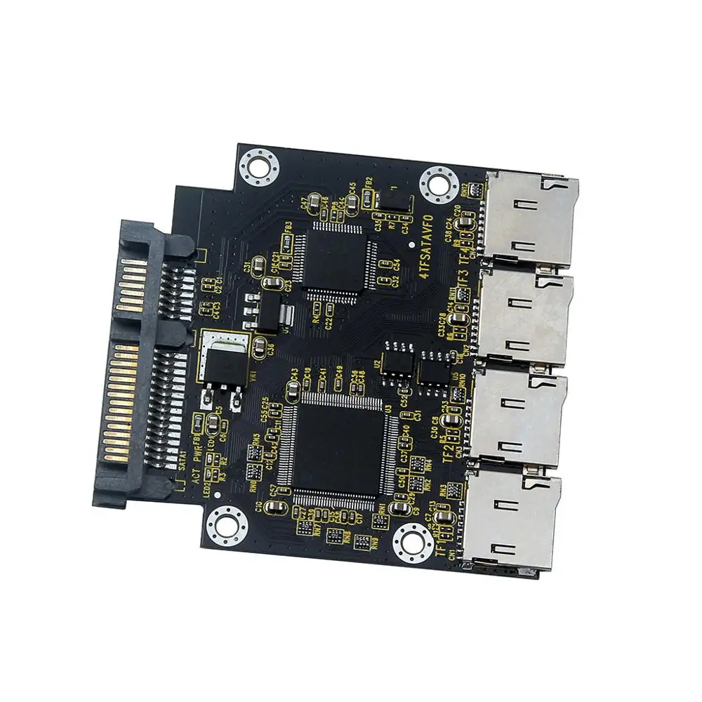 Бесплатная доставка новинка 4 Micro SD TF карты на 22 контактный адаптер SATA корпус для