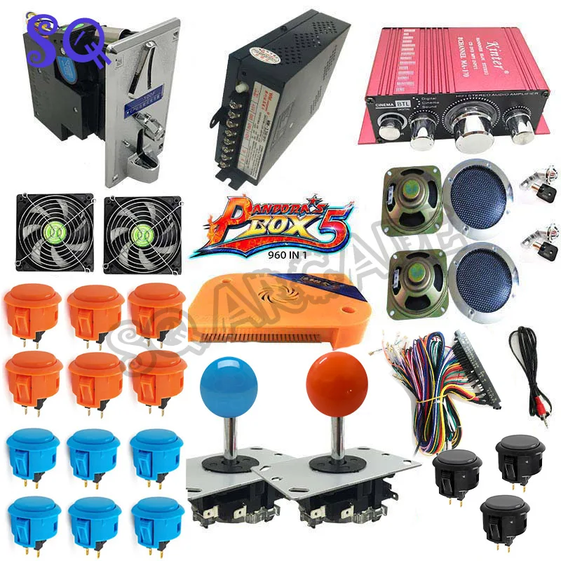  Arcade parts Bundles kit With Pandora Box 5 upgrade version VGA & HDMI output Joystick Buttons for 