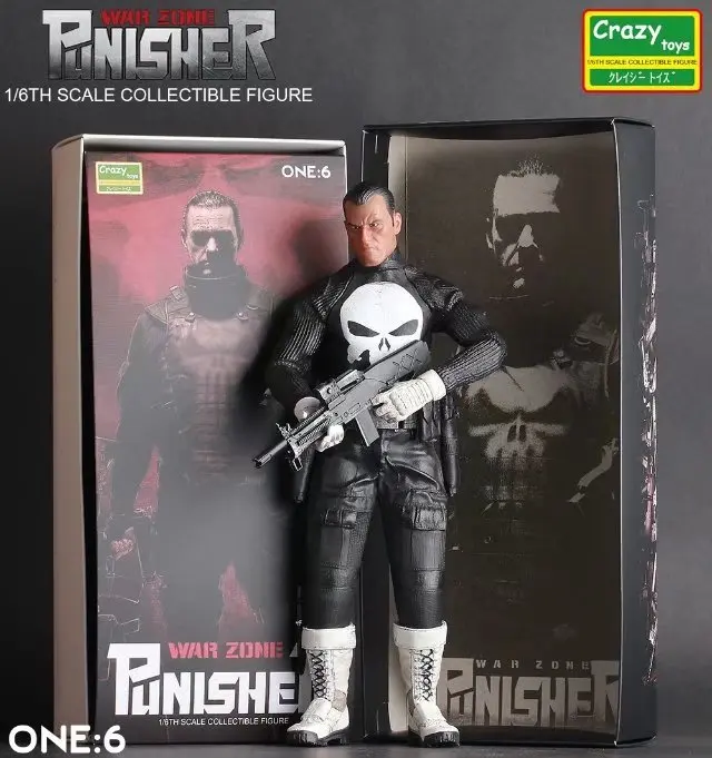 Pazzo Giocattoli 1:6 Zona di Guerra Каратель ПВХ фигурка Da Collezione модель игрушки 12 дюймов 30 см |