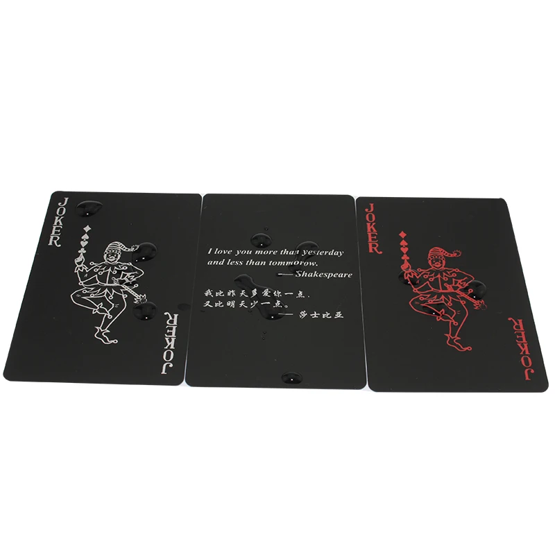 Дизайн матовые водонепроницаемые ПВХ карты для игры в покер высокое качество коллекция настольная игра подарок Черный Прочный Волшебный покер