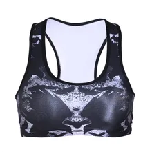 Женский короткий жилет с принтом черного орла для фитнеса, для тренировок, беспроводное нижнее белье, бесшовный стрейчевый топ на бретелях в стиле хип-хоп, мягкие бюстгальтеры