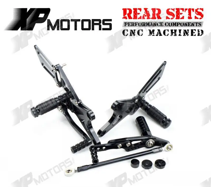

New Arrived CNC Adjustable Foot pegs Rearset Footrests Rear Sets For Yamaha YZF R1 2009 2010 2011 2012 2013 2014 Black
