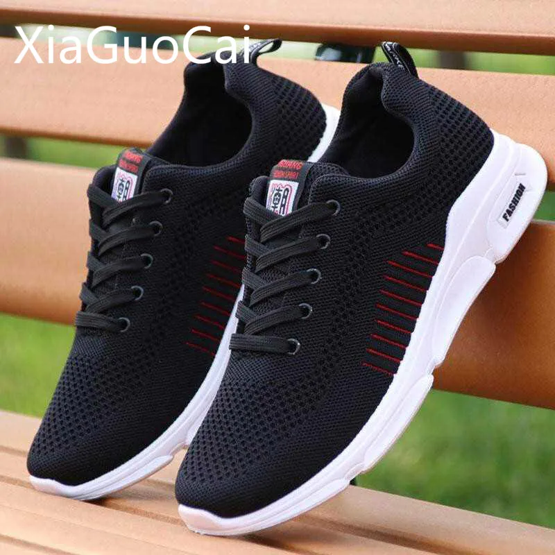 

Кроссовки мужские сетчатые, Повседневная дышащая обувь, однотонные, для улицы