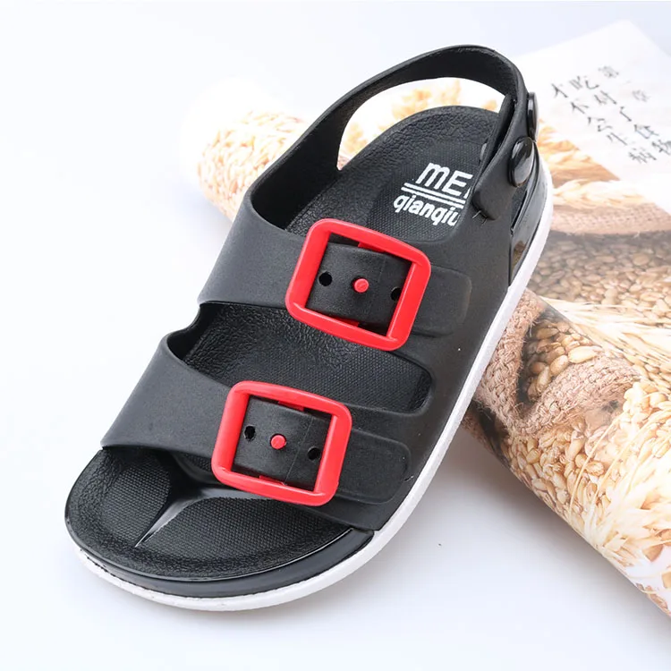 Новые летние сандалии для мальчиков, детская пляжная обувь детские спортивные мягкие Нескользящие повседневные сандалии из пвх на плоской подошве для малышей