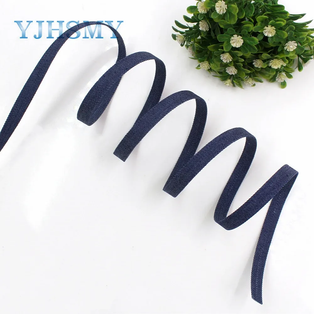 YJHSMY I-19427-1122, 3/8 ''(10 мм), 5 ярдов Перемычка джинсовая Серия ткани, ленты ремесла лук кепки аксессуары и DIY украшения ручной работы