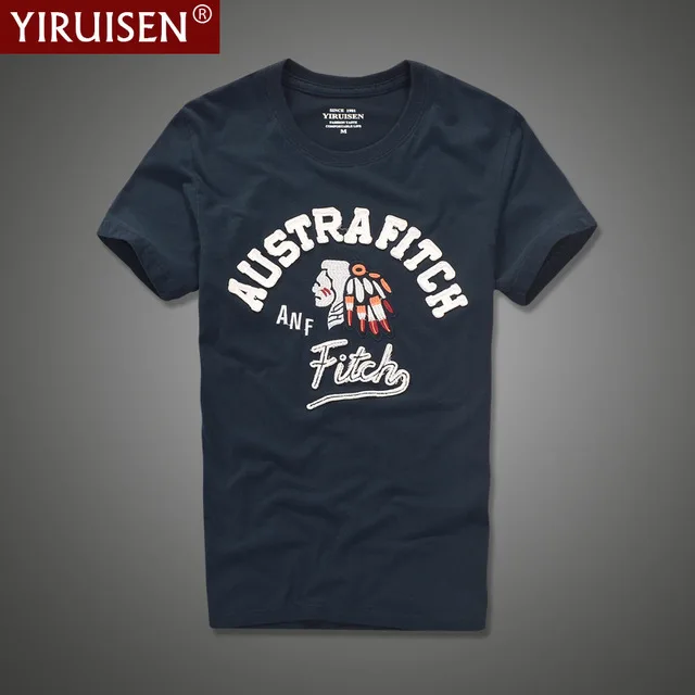 YiRuiSen брендовая мужская одежда, футболка с коротким рукавом, хлопок, круглый вырез, модная футболка с буквенным принтом, мужские летние повседневные футболки - Цвет: 6868