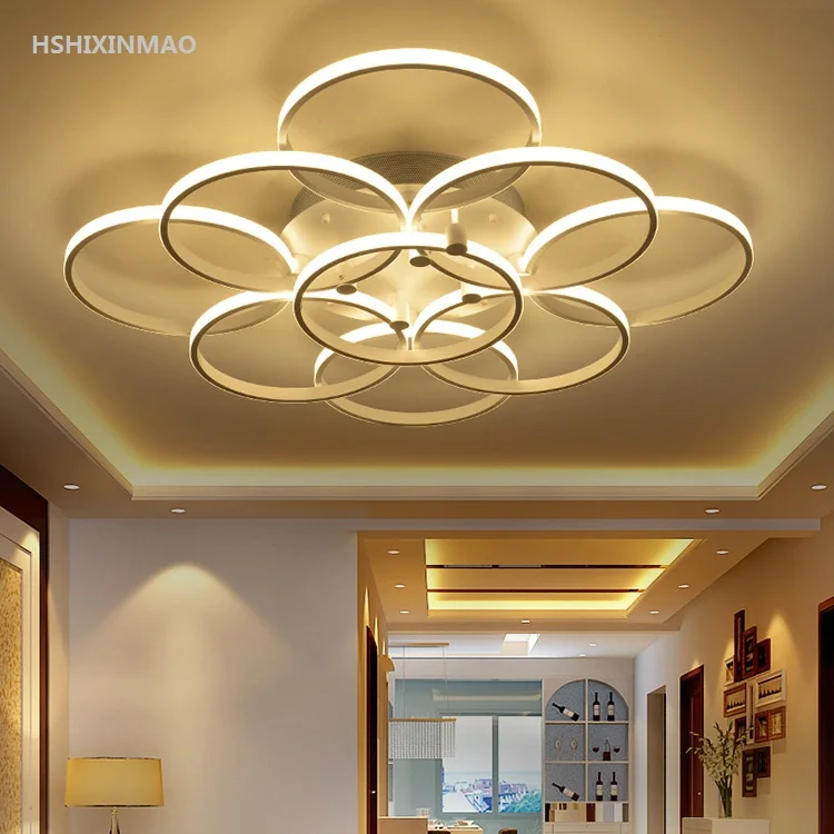 

Creative Ring Ceiling Light High Quality Acrylic Living Room Bedroom Ceiling Lamp New Home Ceiling Light AC85-265V