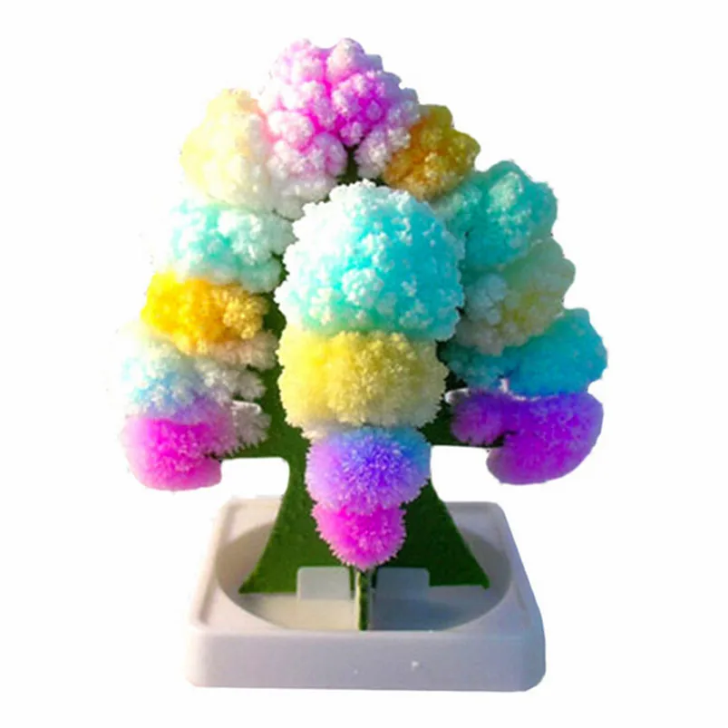 Paper Christmas Tree Flowering Toy Creative Colorful Magic Tree Paper Crafts Gift random Colors Home Decoration 40JUL1501