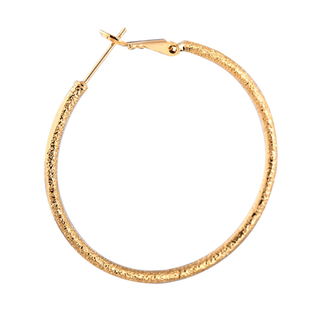

Pair of Fashion Rough Women Girls Gold Ear Pendants Earrings