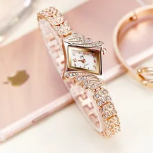 2017 JW Top Marque Femmes Bracelet Montres De Luxe Strass Or Robe Montre Femmes Mode Casual Alliage Quartz Montres JW061