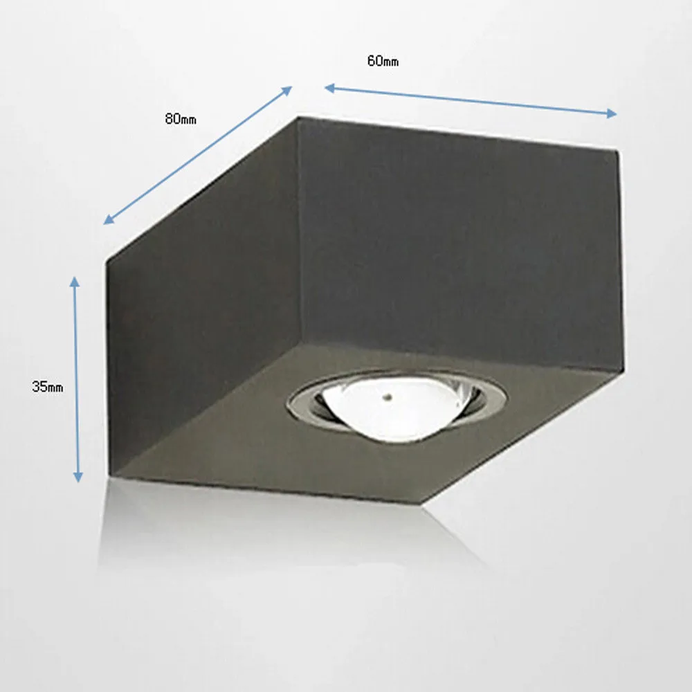

Hot item aluminum black 6w LED wall light, light direct upward and downward warm white wholesale