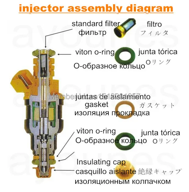 de espaço para injetor #12613412, oring inferior,