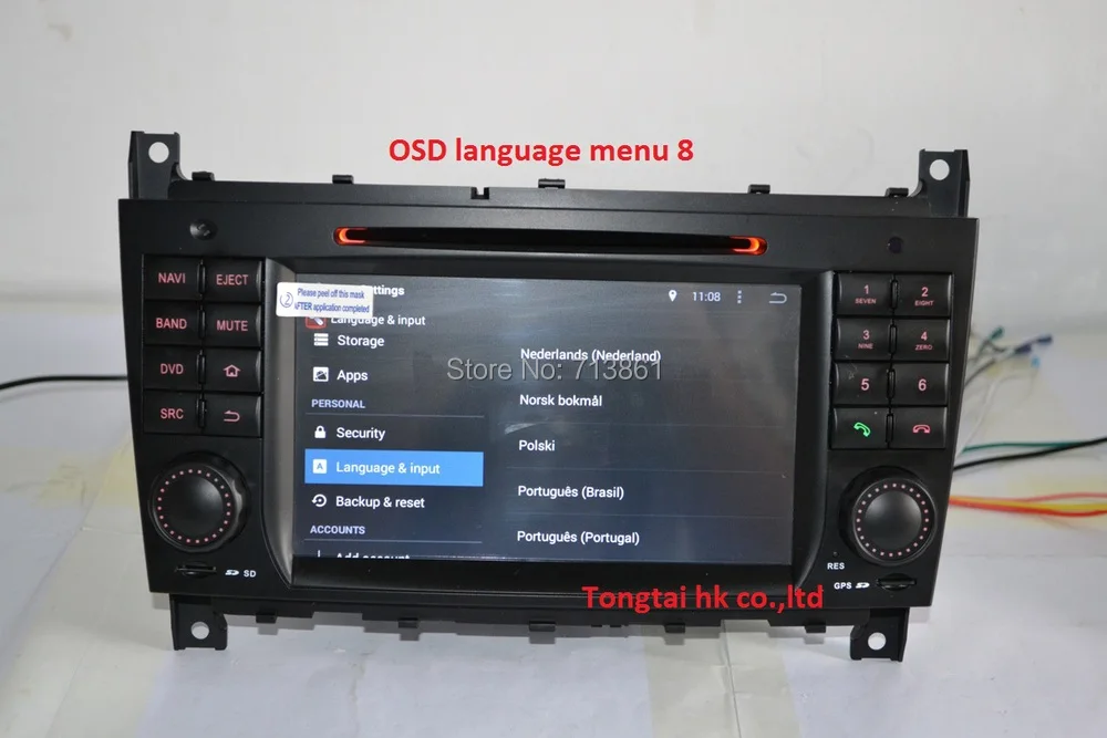 Sale 7" Android 7.1 for mercedes w203,clk w209 2din car dvd,gps navigation 3G,Wifi,radio,bluetooth,Steering wheel Canbus Free 8g map 19