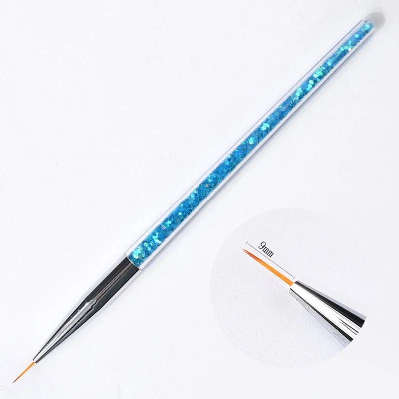 Tignish 3 шт. узоры для ногтей с блестками кисти для рисования картины резьба ручка инструменты для дизайна маникюра 7/9/11 мм акриловый вкладыш UV гелевое украшение
