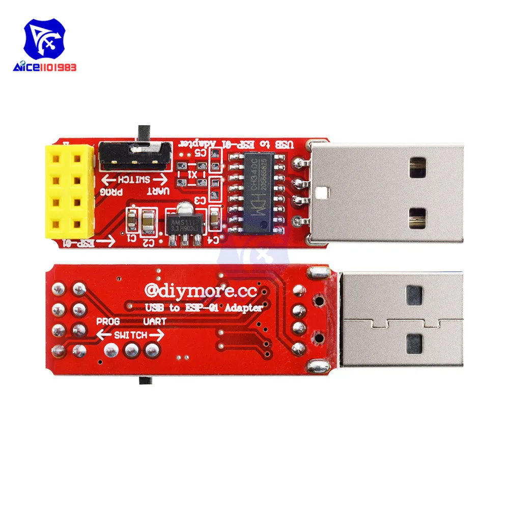 CH340 CH340G USB к ESP8266 ESP01 ESP01S Серийный адаптер wifi Bluetooth модуль ESP01 ESP01S беспроводной макетная плата программист