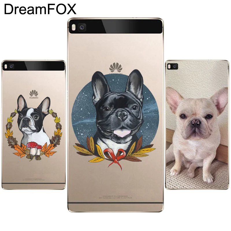 DREAMFOX M224 Мягкий силиконовый чехол из ТПУ с французским бульдогом для Huawei P8 P9 P10 P20 P30