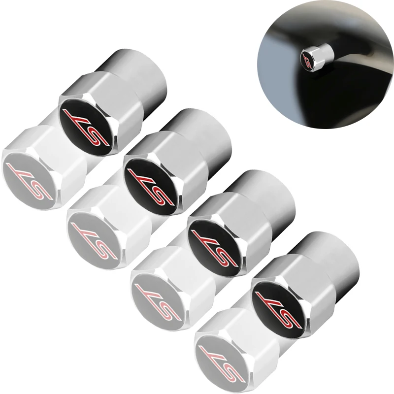 

4Pcs Car Wheel Tire Valve Air Caps case for Ford ST Fusion Everest Escape Explorer Edge Mondeo Focus Ecosport Fiesta Kuga