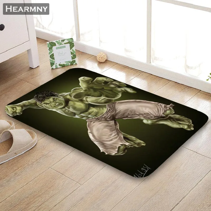 

Custom Hulk Doormat Floor/Bath/Kitchen/Beach Mat Flannel Sponge Fabric 3D Printed Shaggy Decoration For Bedroom