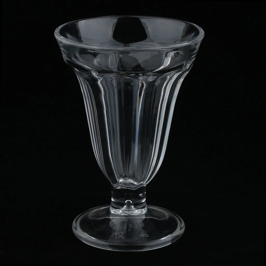 MagiDeal Clear Acrylic Ice Cream Cups Sundae Cup Fruit Dessert Bowl Milkshake Cups, Unbreakable