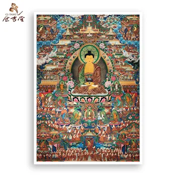 

Cjtang Silk Printing Art Thangka Tibetan Embroidery Buddha Thangka Southeast Asia Home Decor