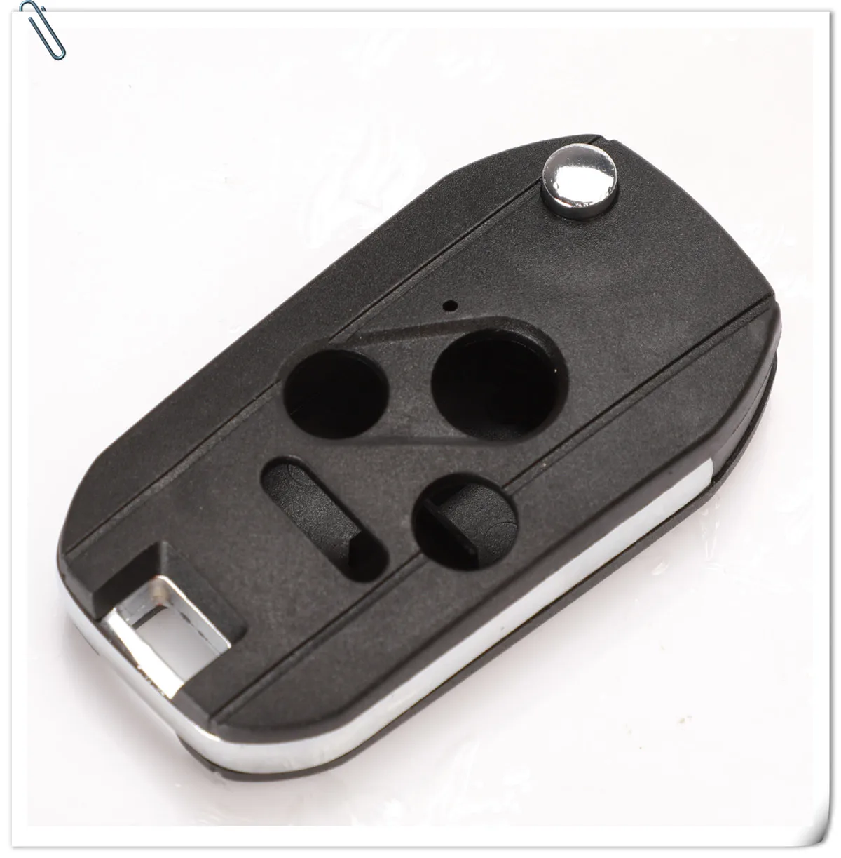Keyforkess 2/3/4 pulsanti custodia a conchiglia pieghevole a vibrazione modificata a distanza per Honda CRV Fit Accord Civic Fob Cover -