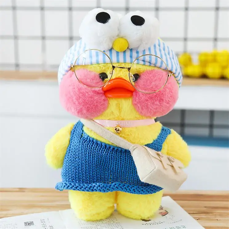 1 шт. 28 см Kawaii LaLafanfan кафе Mimi утенок плюшевая игрушка милая утка фаршированная кукла плюшевые куклы-животные детские игрушки подарок на день рождения - Цвет: 19