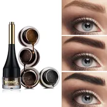 4 цвета гель для бровей с 1 кистью Eye карандаш для бровей косметические водостойкие длинные-стойкий для бровей Гель Крем для бровей инструменты