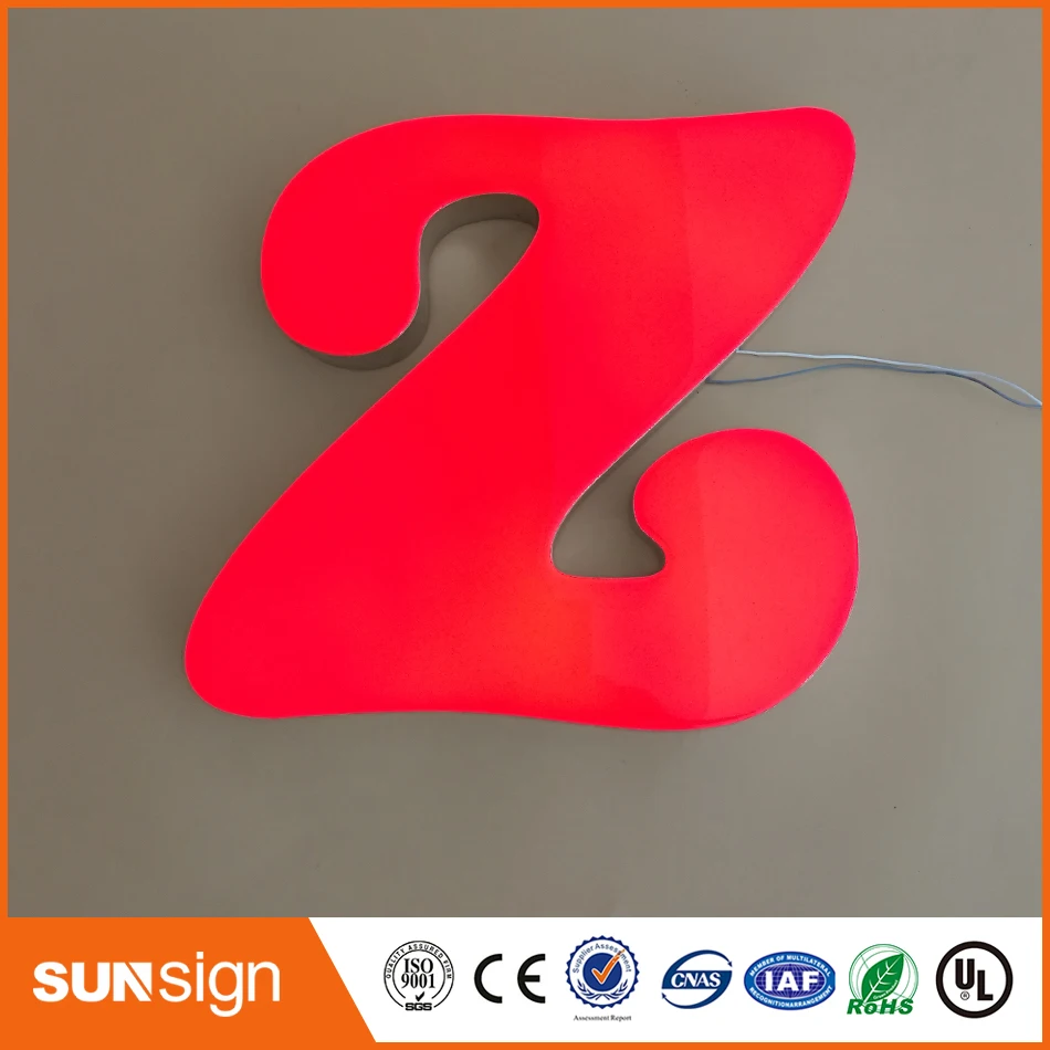 

custom made portable commercial advertising signages led 3d epoxy resin channel letter sign