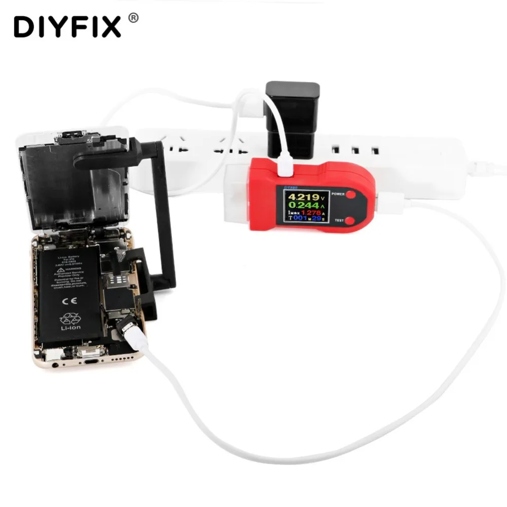 DIYFIX мобильный телефон Тестер Текущий анализатор обслуживания для iPhone 6/6 P/6 S/6SP/7/7
