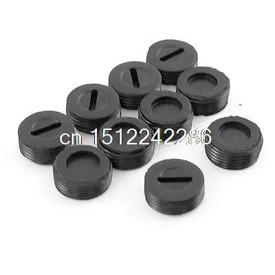 

10 Pcs Black Male Thread 14mm Diameter Carbon Brush Holder Caps